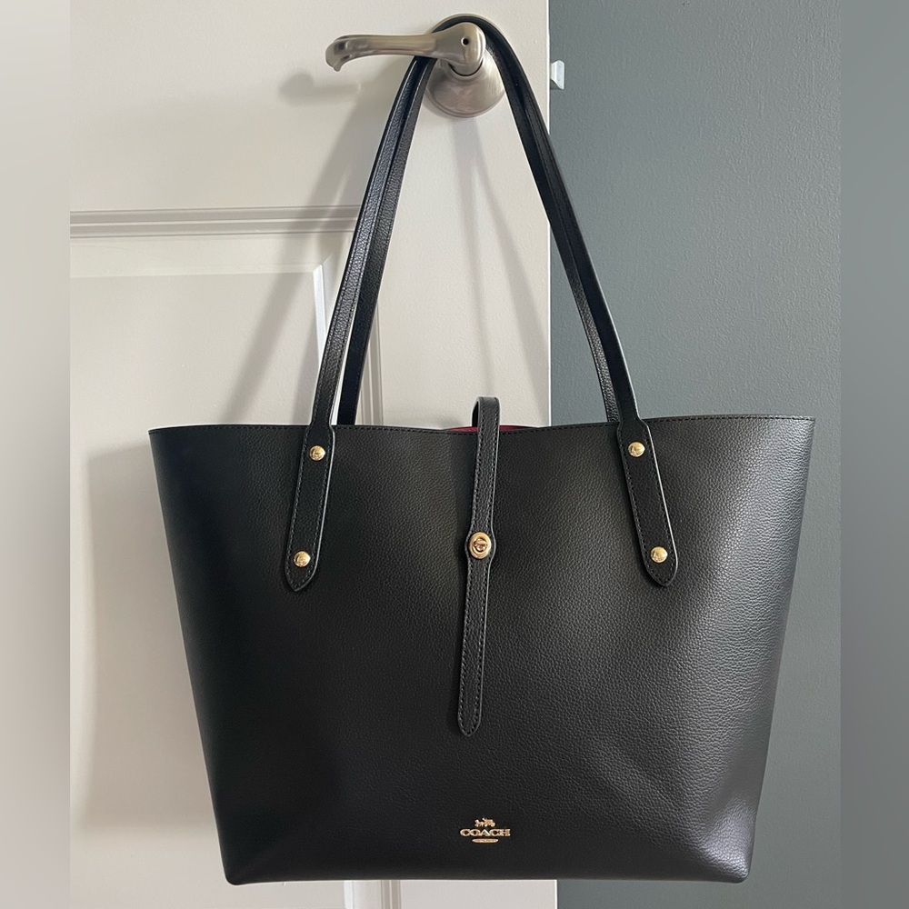Coach Market Tote Bag - Polished Pebble leather